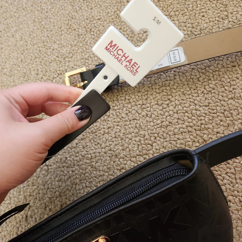 Michael Kors Black and Gold Belt Bag